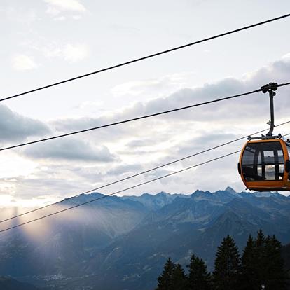 The Falzeben cable car at the hiking area Meran 2000