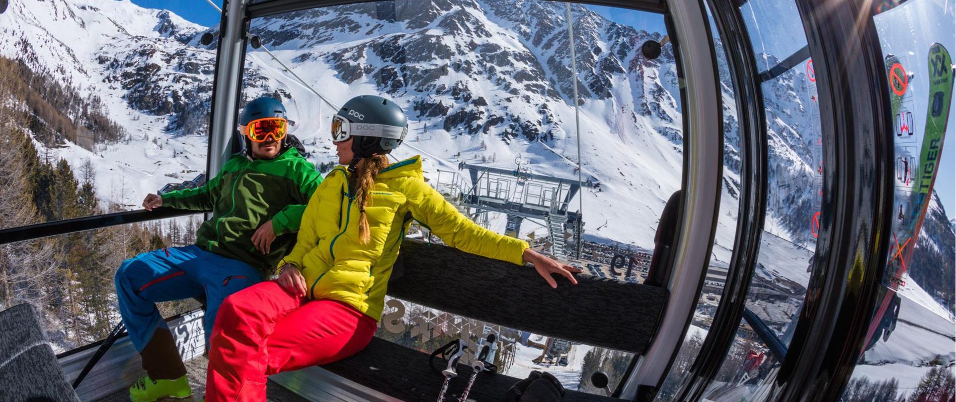 Skilift nel comprensorio sciistico della Val Senales