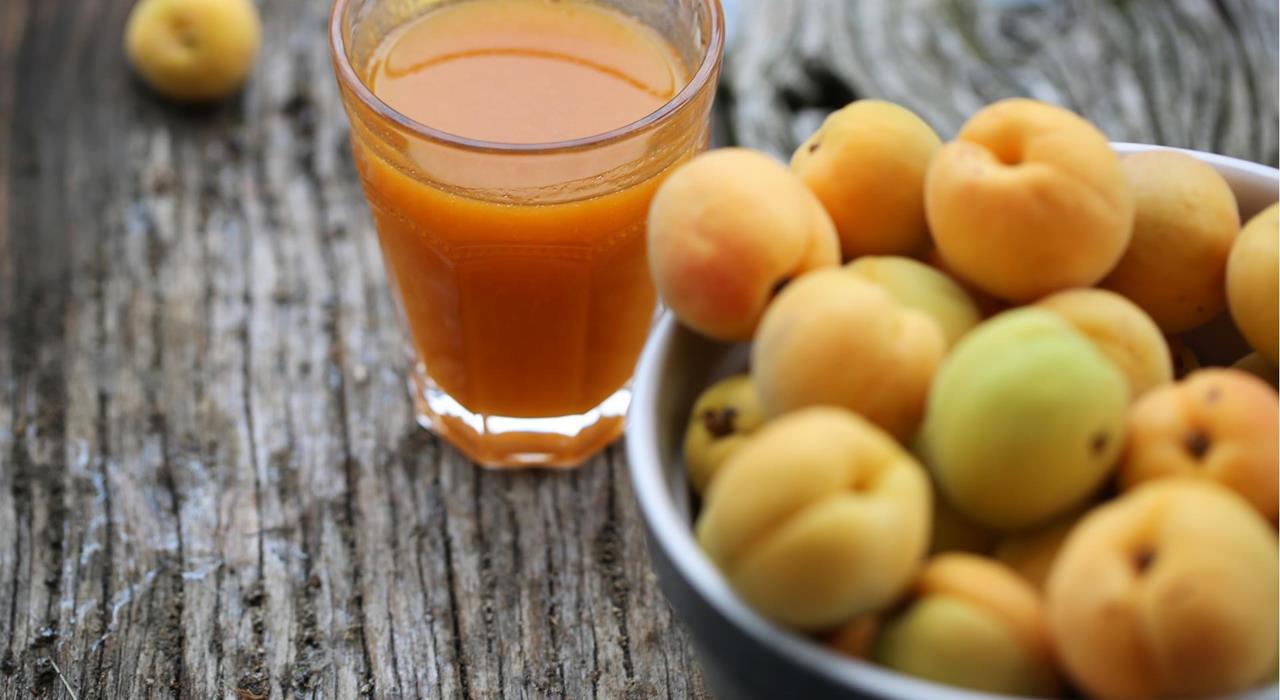 Homemade apricot juice