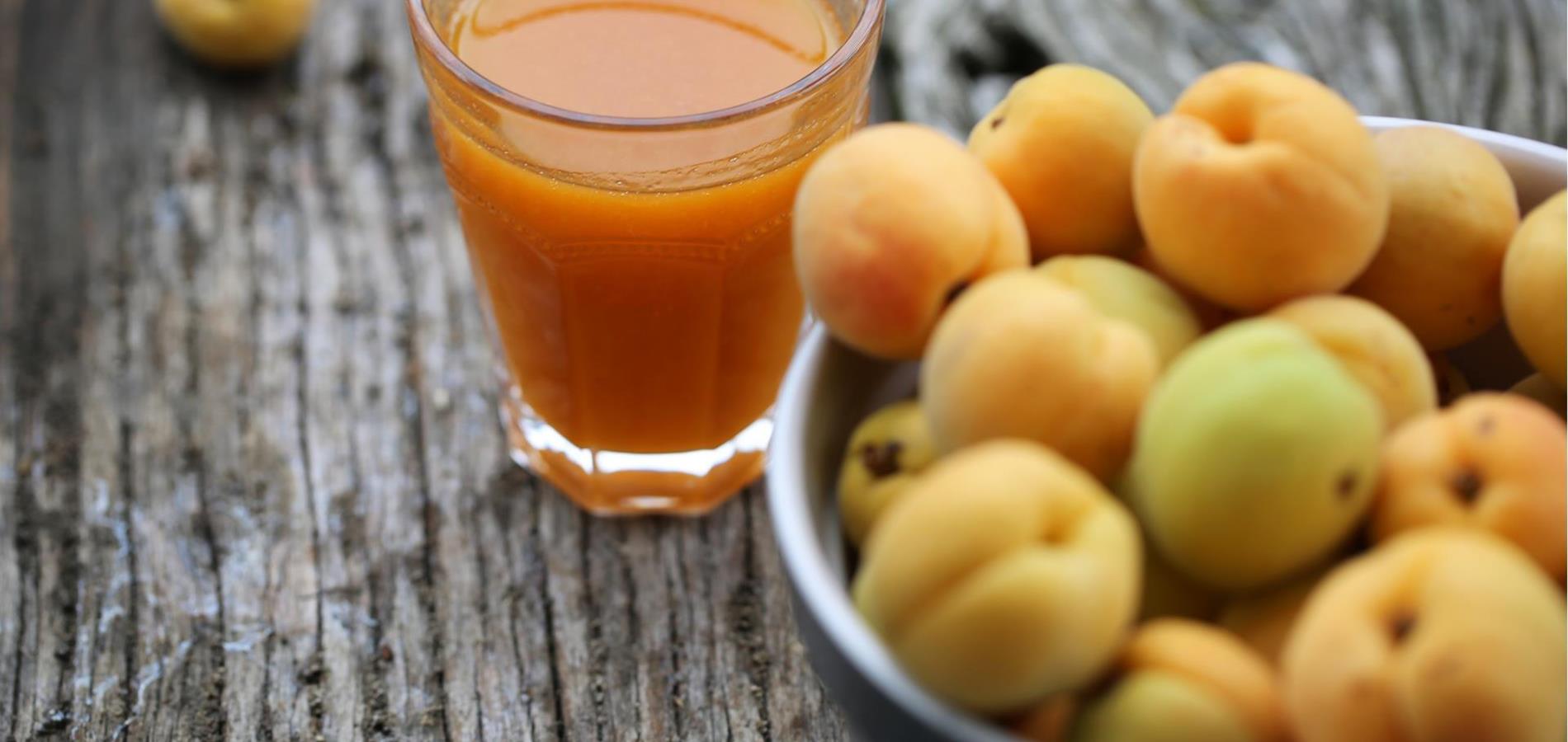 Homemade apricot juice