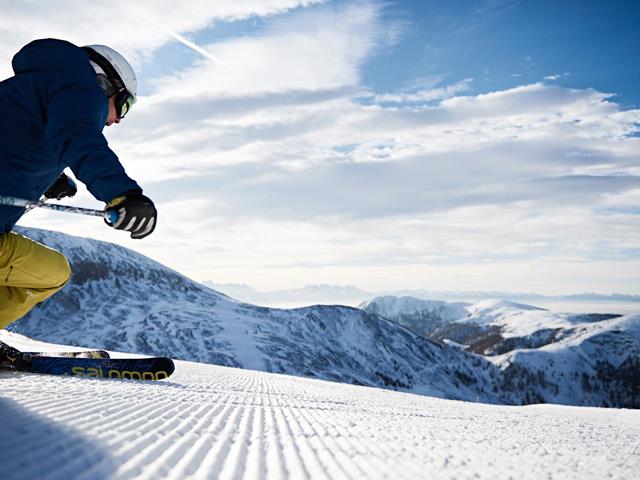 Ski and sun at the ski resort Meran 2000