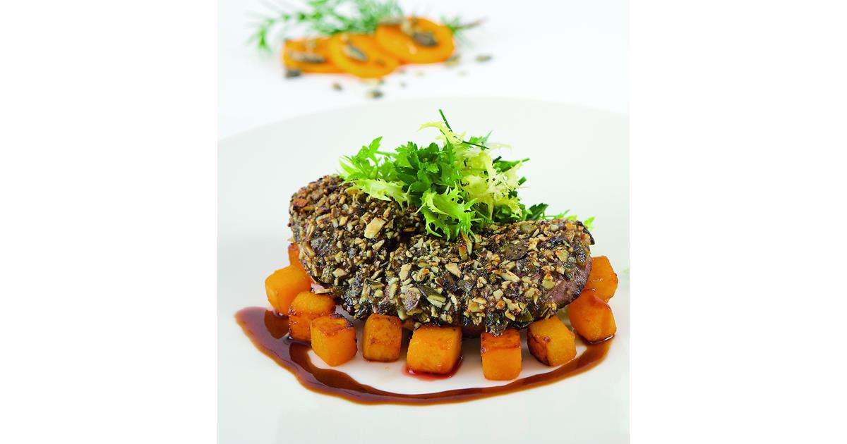 Ricette Bistecche di cinghiale con semi di zucca