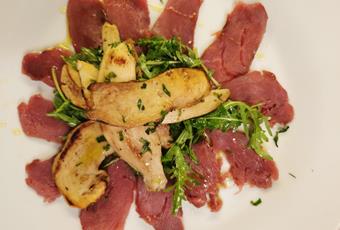 Carpaccio with porcini mushrooms