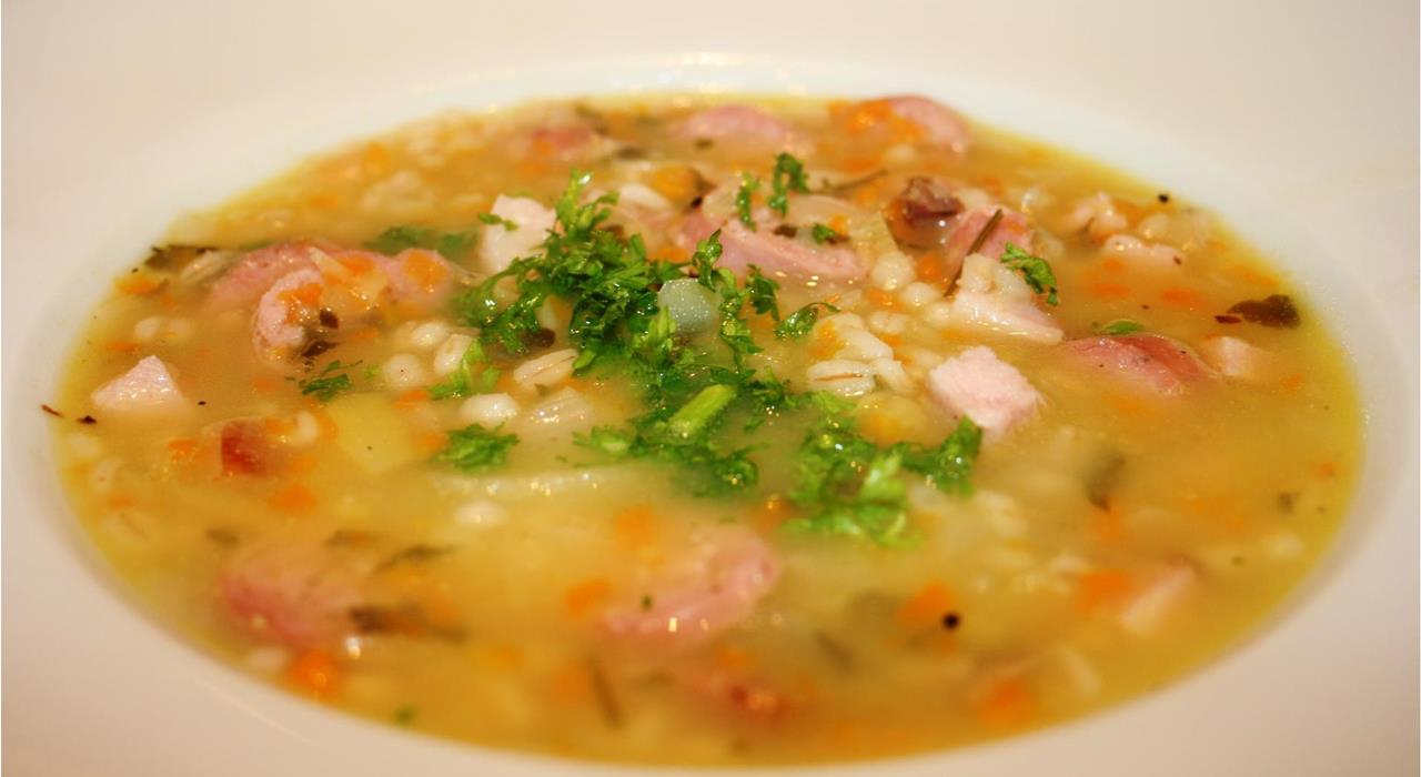 South Tyrolean barley soup (Gerstsuppe, Graupensuppe)