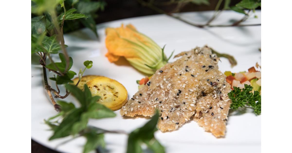 Recipes Gluten-Free Stuffed Zucchini flowers in a sesame buckwheat crust