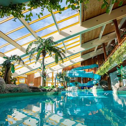 The indoor pool area