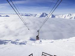 Ski area on the Schnalstal Glacier