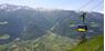Funivia Naturno con vista sul paese di Naturno e la Val Venosta