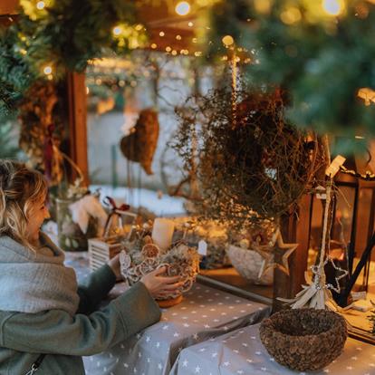 Stalls at the christmas market Lana