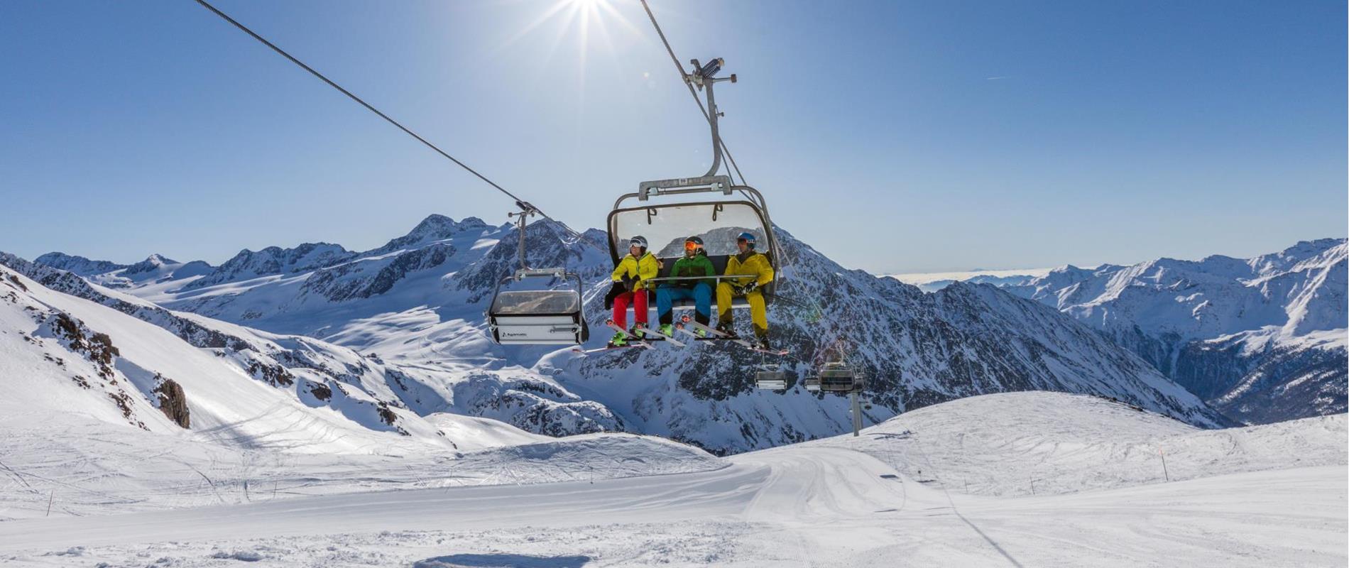 Skilift nel comprensorio sciistico della Val Senales