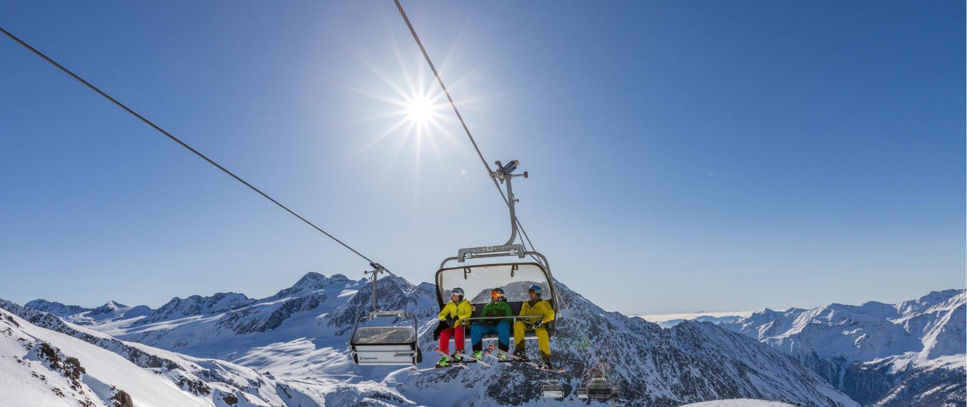 Skilift nel comprensorio sciistico della Val Senales