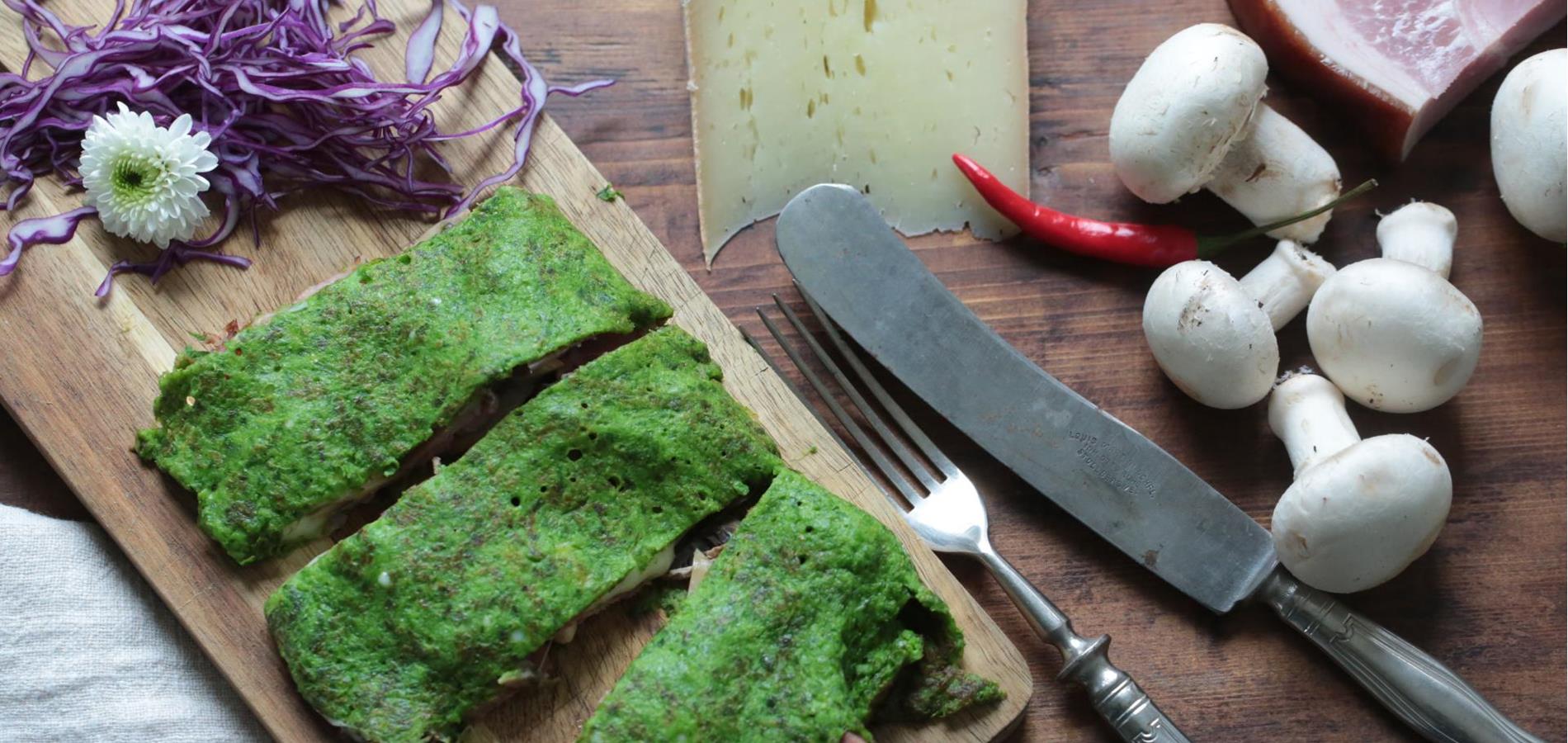 Wild garlic omelette