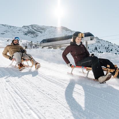 Sledding in the Passeiertal Valley