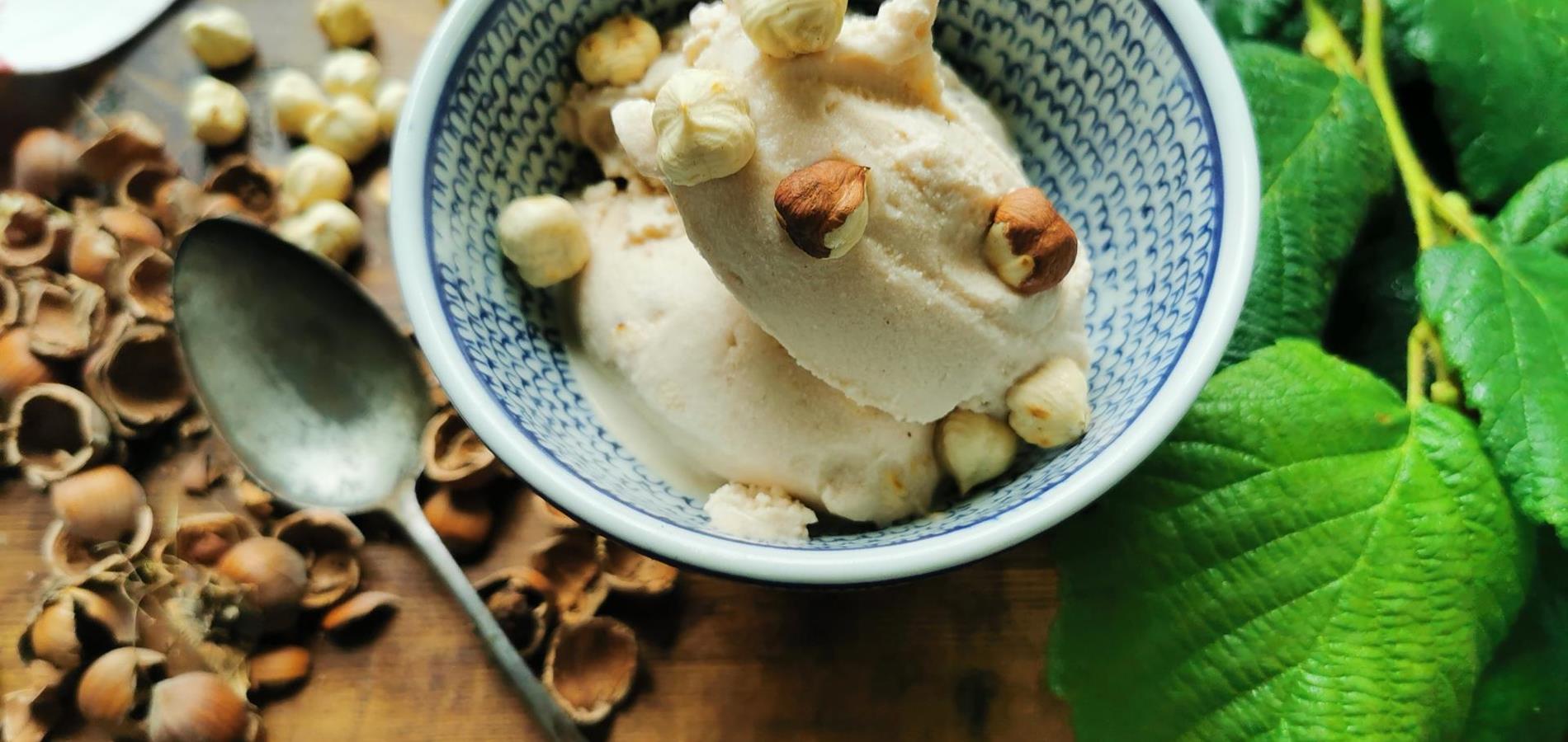 Hazelnut ice cream