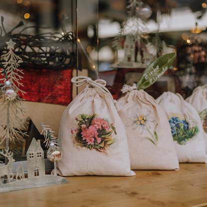 Stalls at the christmas market Lana