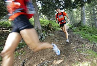 Corsa in montagna sul Monte Sole di Parcines