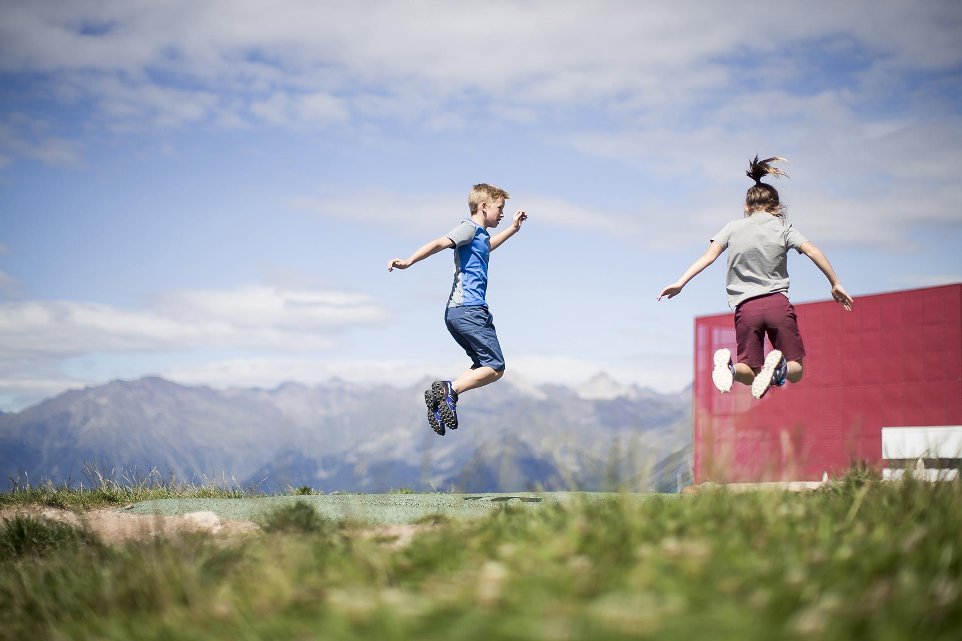 Il trampolino al Outdoor Kids Camp di Merano 2000