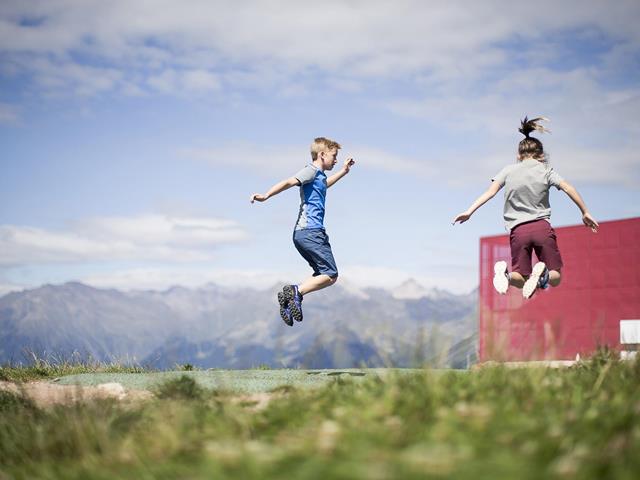 Il trampolino al Outdoor Kids Camp di Merano 2000