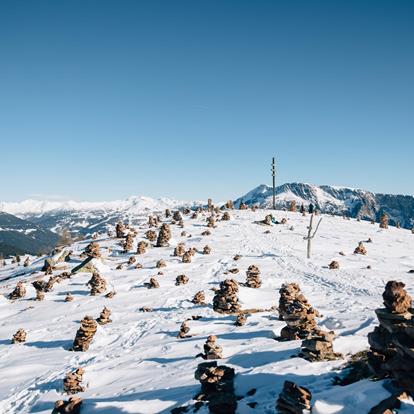 Stoanernen Mandln boven Vöran en Hafling