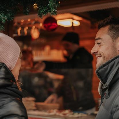 Stalls at the christmas market Lana