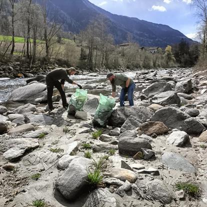 Pulizia del torrente