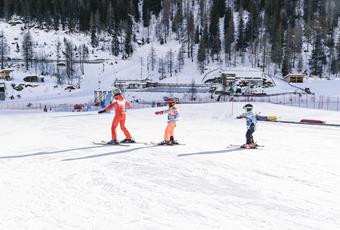 Skiing with children in Passeiertal Valley