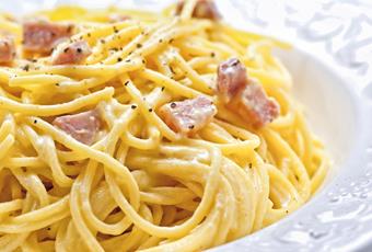 Spaghetti alla carbonara (ohne Sahne)