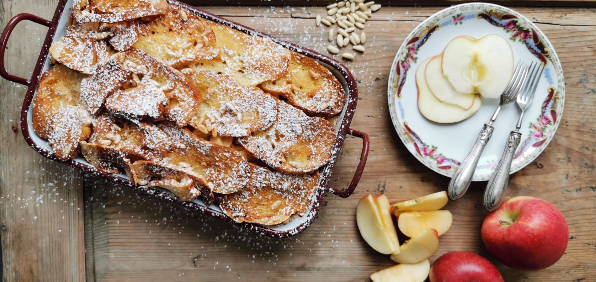 Timballo di mele e pane