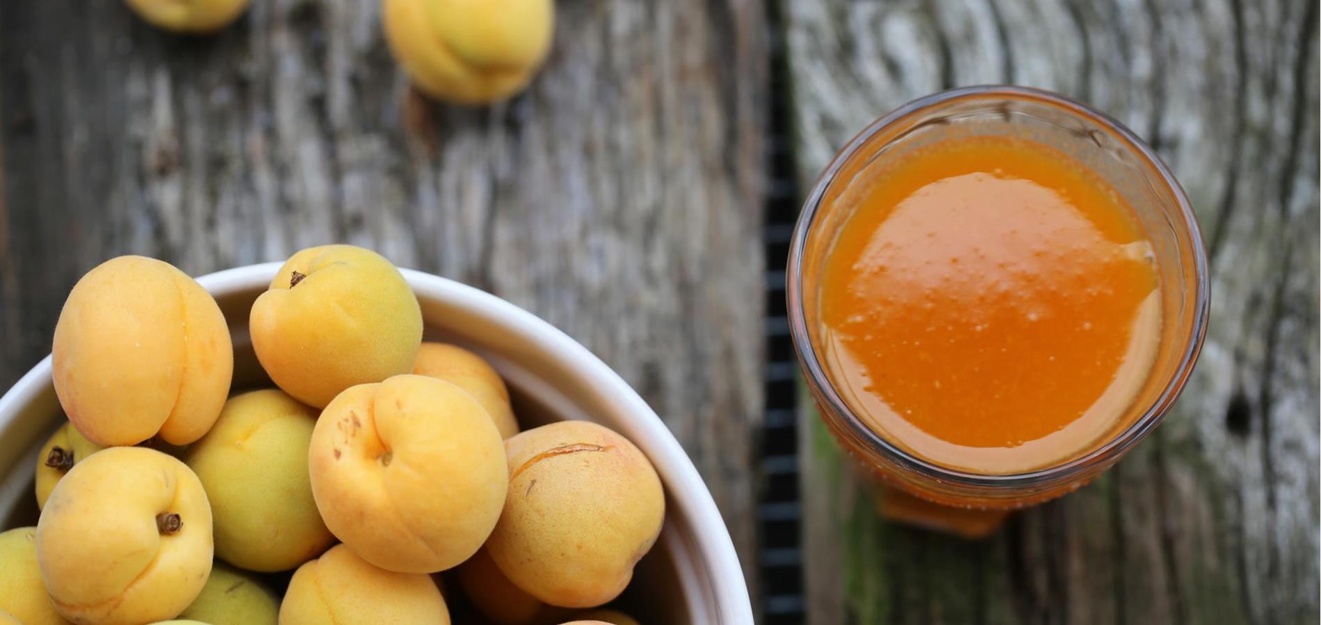 Homemade apricot juice