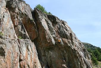 Climbing in Schnalstal Valley