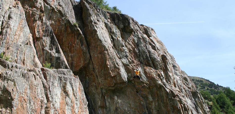 Climbing in Schnalstal Valley