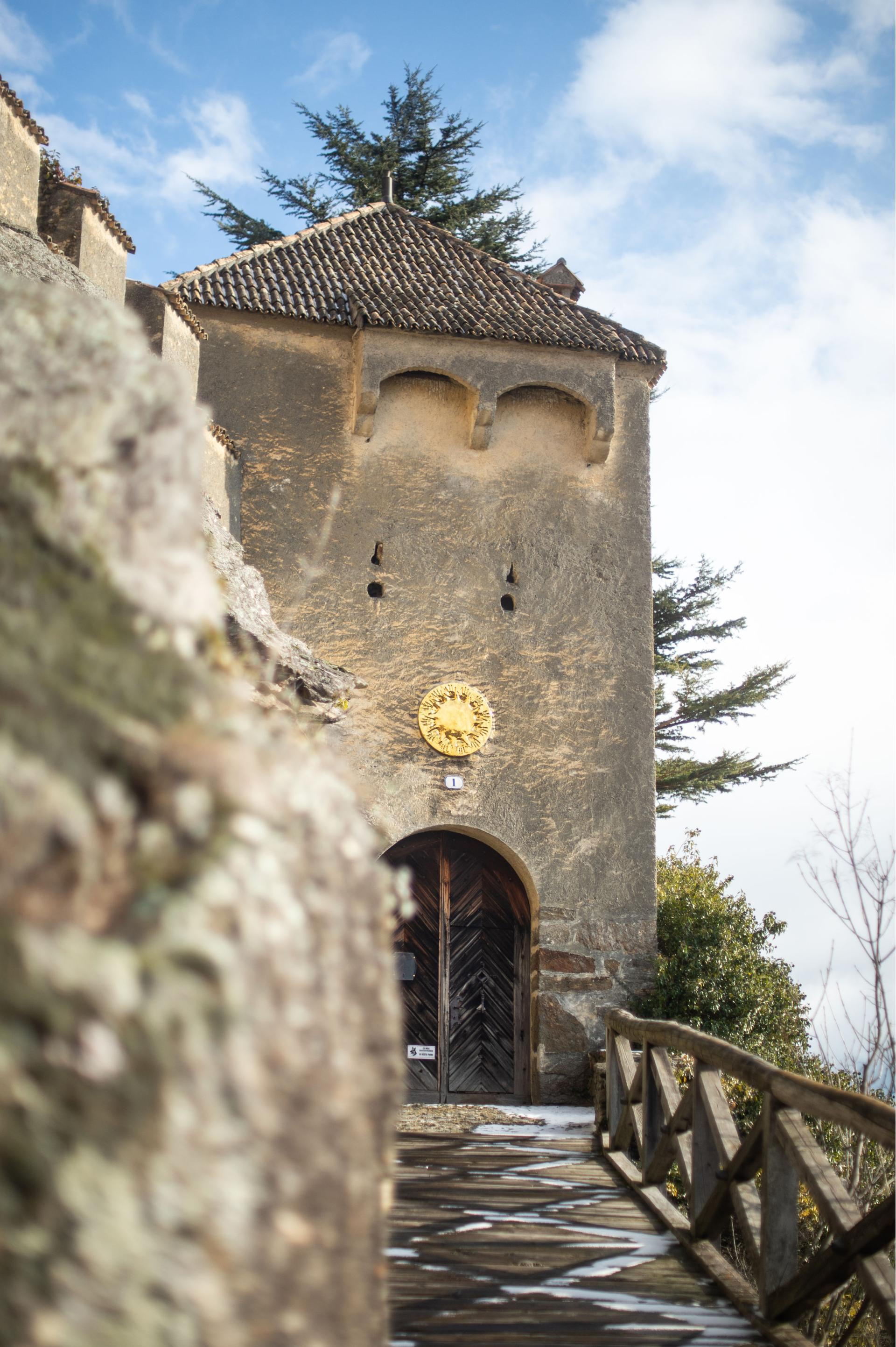 Entrance to the Reinhold Messner Museum - Juval Castle in Naturno South Tyrol