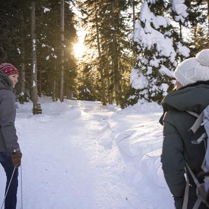 Snowshoe-hiking in Marlengo