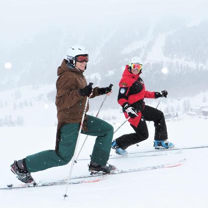 Telemark skiing ...