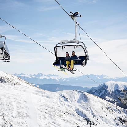 Modern lifts in the Merano 2000 ski area for skiers