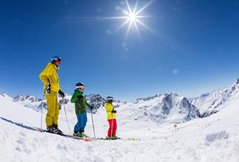 Skiing in Schnalstal Valley