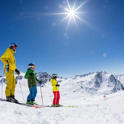 Skifahren im Schnalstal