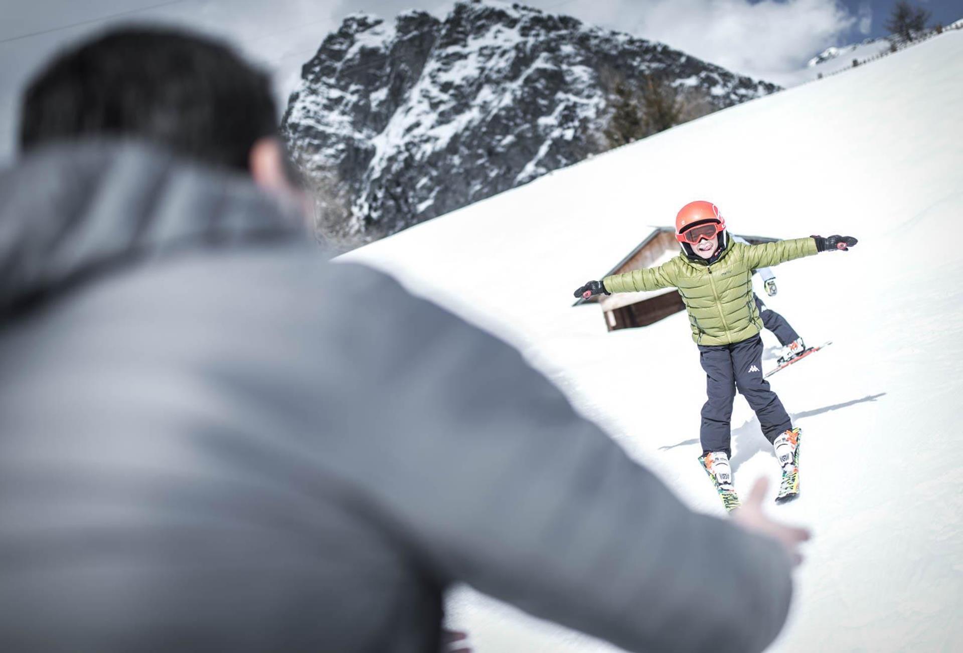 Skifahren-Eltern-Kind-Hafling-Voeran-Meran2000-mk