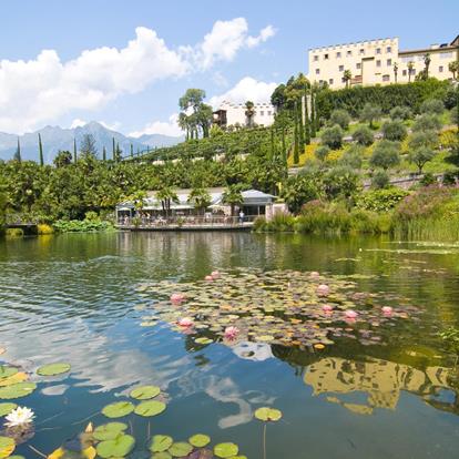 Tuinen van kasteel Schloss Trauttmansdorff in Zuid-Tirol