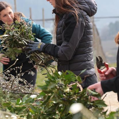 La tradizione del Palmbuschnbindn prima della Domenica delle Palme