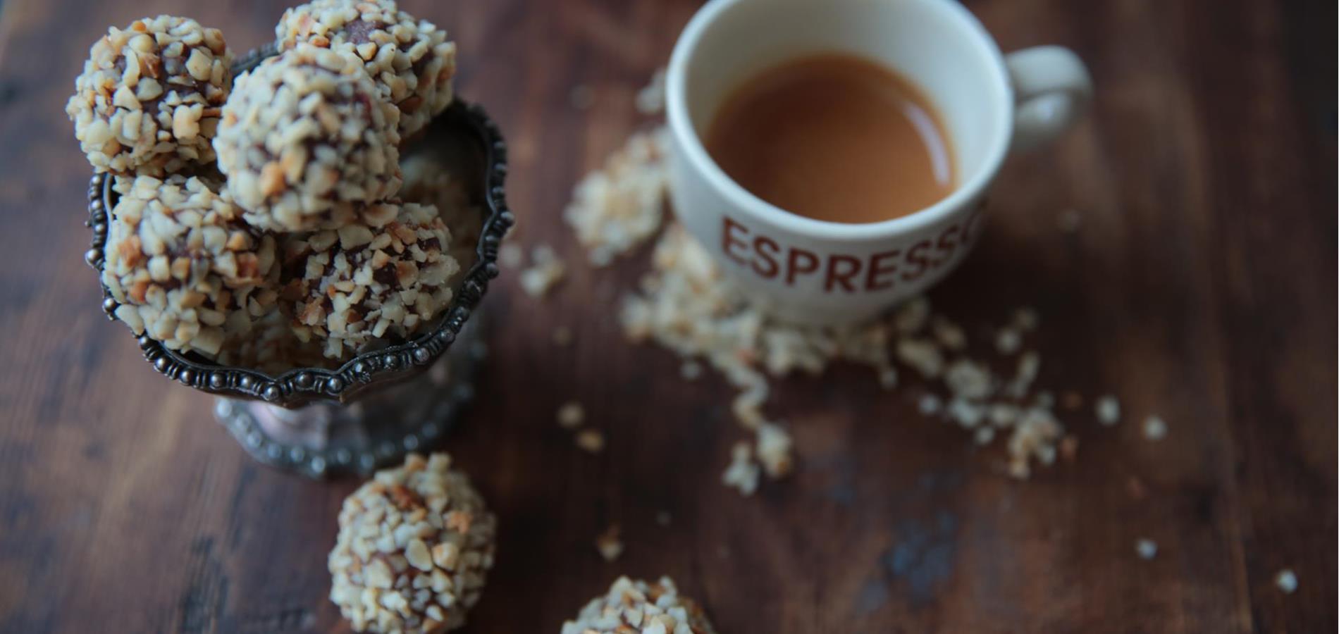 Home-made hazelnut praline