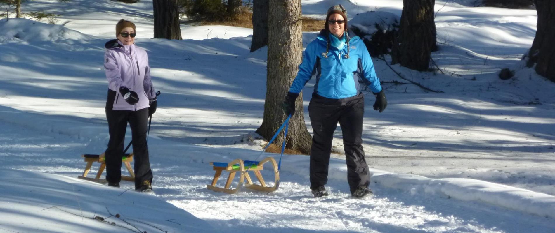 Sledding in the Deutschnonsberg Region