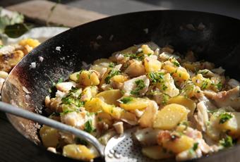 Stockfischgröstl (baccala - Italian salted cod)