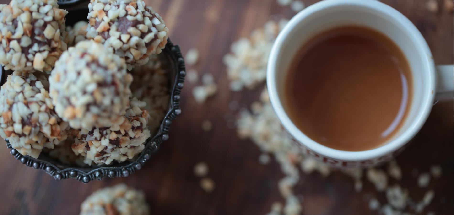 Home-made hazelnut praline