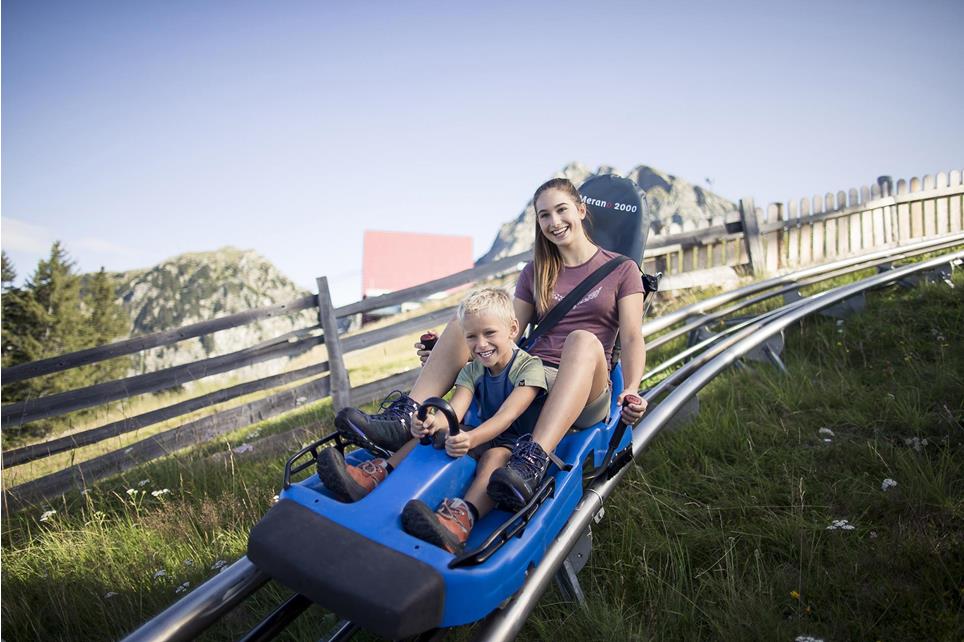 Tobogganing during summer with the Alpin Bob at Meran 2000