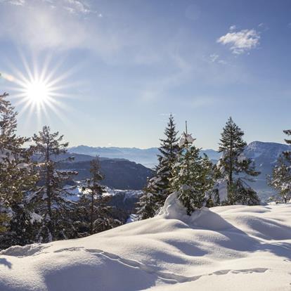 Traumhafte Winterlandschaft auf dem Rotstein Knott in Vöran