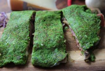 Wild garlic omelette