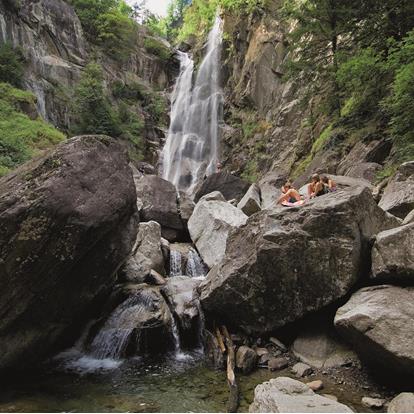 Watervallen in het Passeiertal