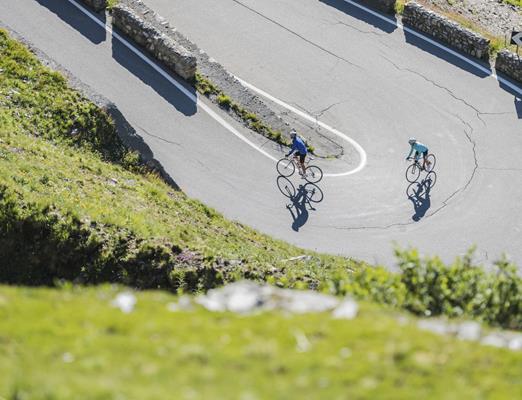 The famous hairpin bends of the Passo Stelvio