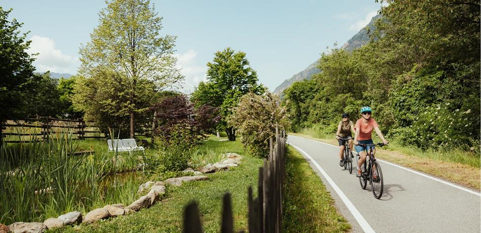 The cycling trail of the Val Venosta